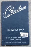 Cleveland-Cleveland AB Bar Machine, Operations Service & Parts Manual 1959-2 1/2 \"-3\"-AB-06